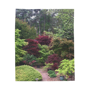 Japanese Garden Plush Blanket - Maple Ridge Nursery